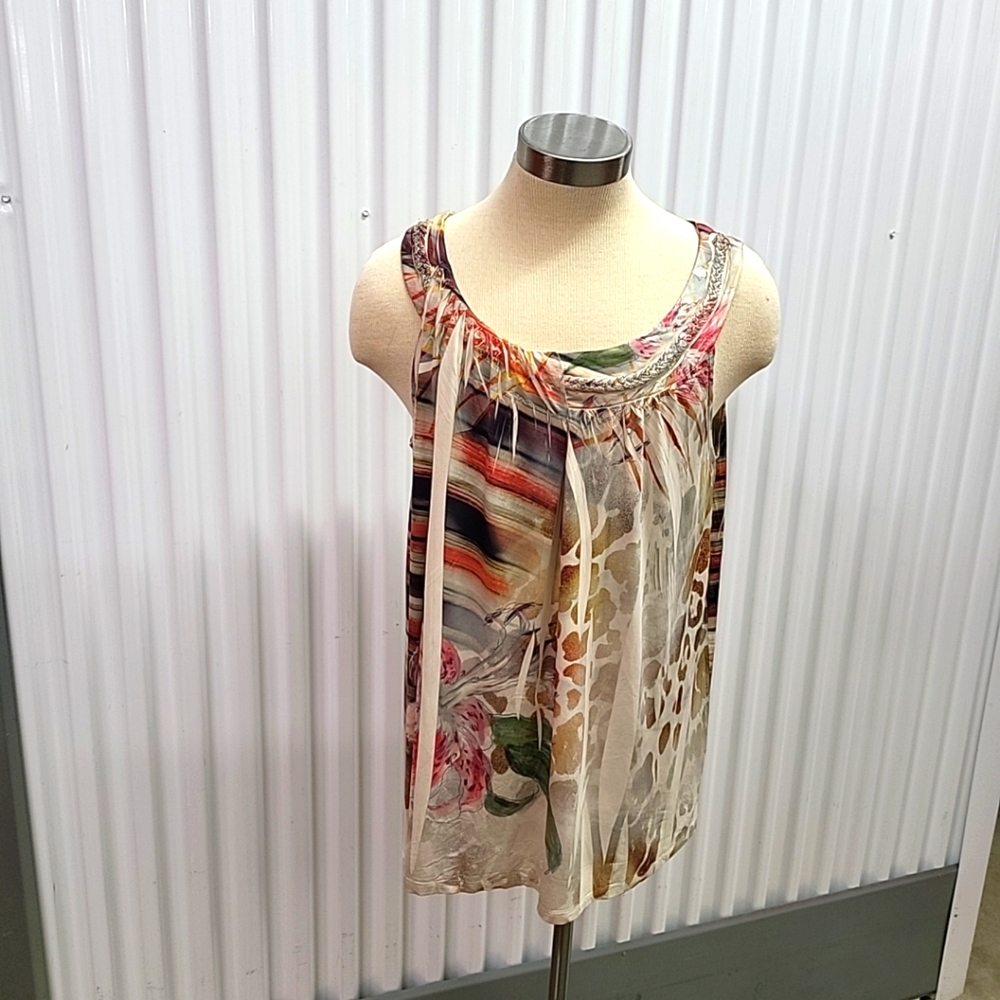 STYLE & CO. Women's Lightweight Polyester Tank Top Multicolor Size 2XL